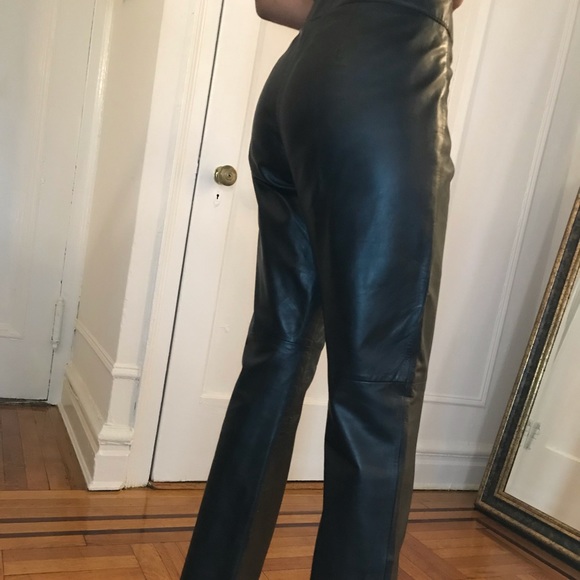 Saks Fifth Avenue Leather Pants - Picture 6 of 8